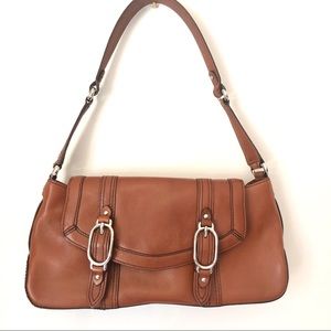 Elegant Brown Leather Shoulder Bag